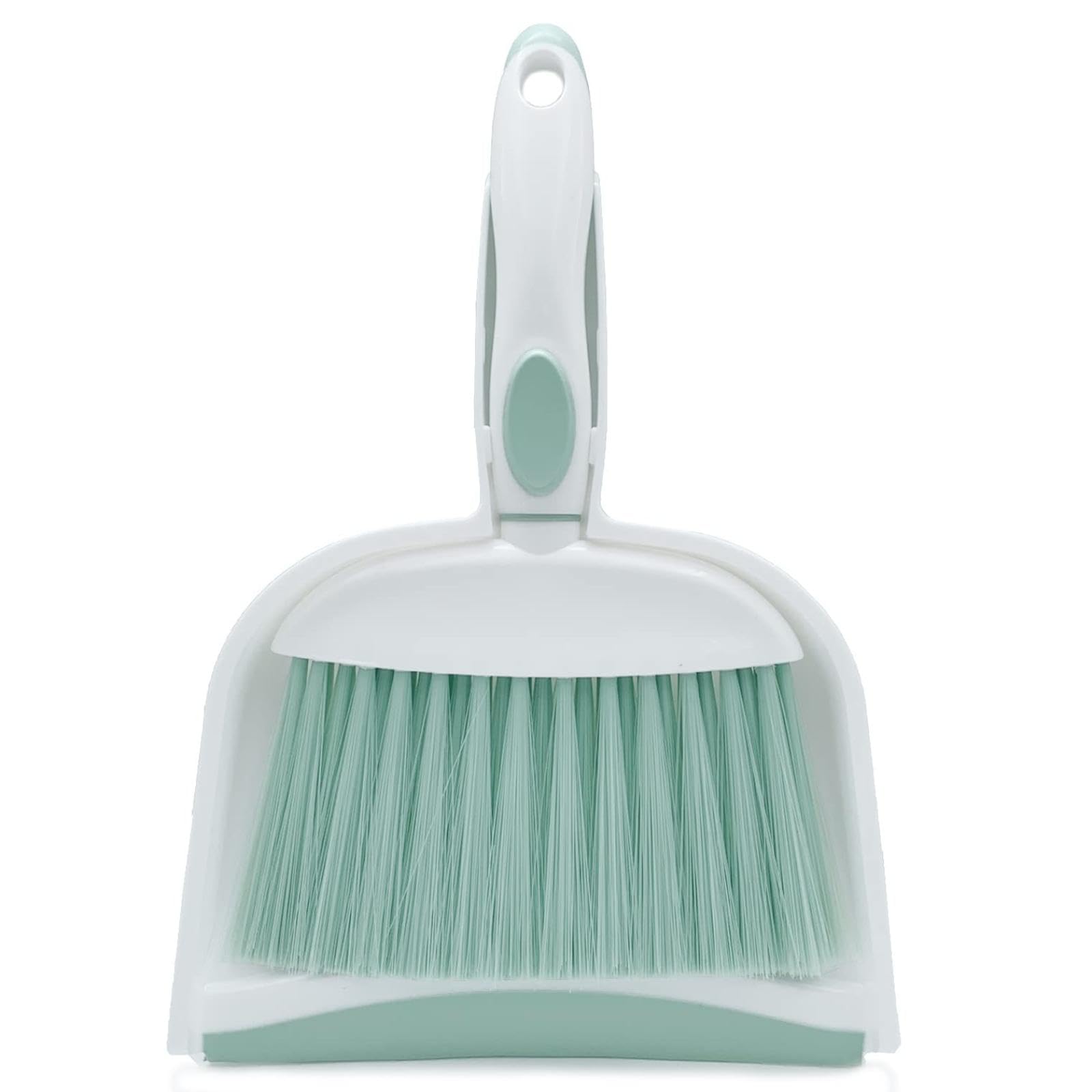Tazweeq Broom Dustpan Brush, Small Dust Pan,Mini Broom and Dustpan Set, Whisk Broom and Dustpan Set for Desk, Home,Camping Tent (Light Green)