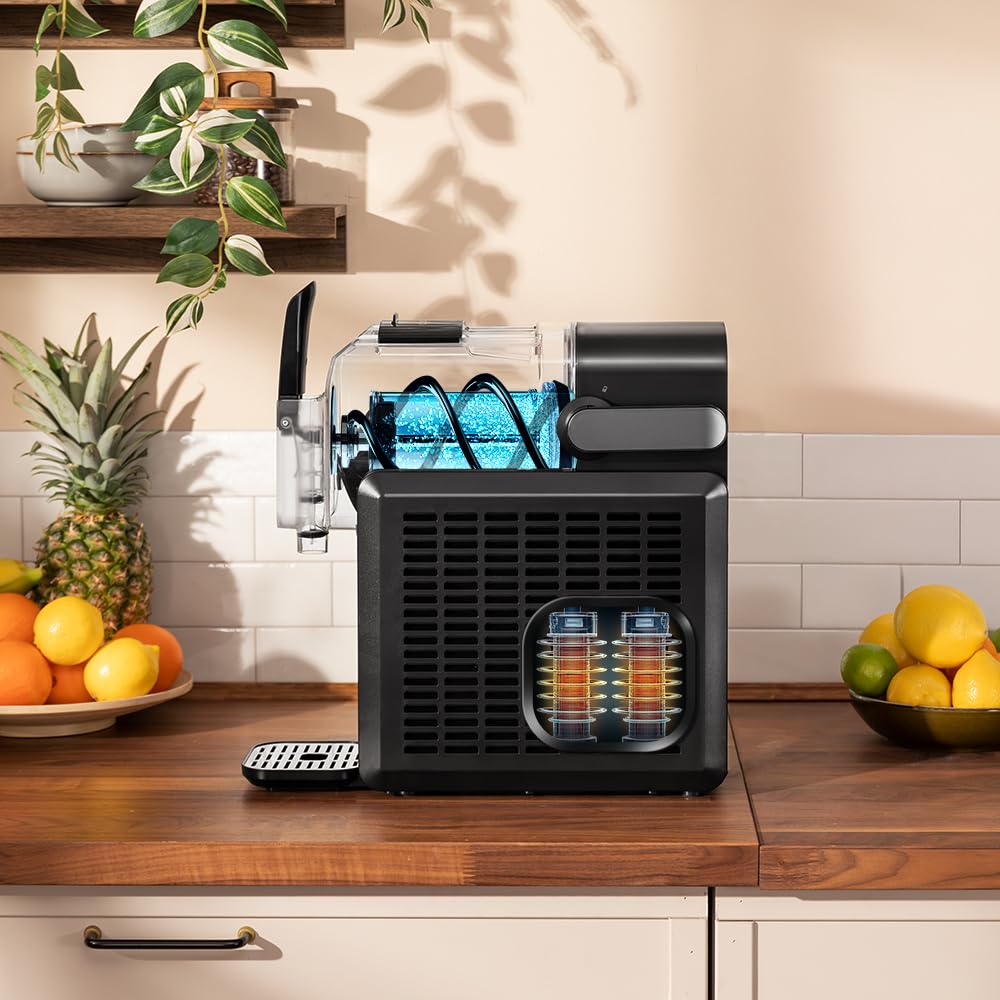 Cecotec Macchina per Granita - Sorbetto Elettrica 2,6L Twist&Ice 2600. 220W, Bevande in 15-60min, 1,9L per Ingredienti, Tattile, 6 Modalità, Raffreddamento Adattabile, Ergonomico, Beccuccio Antigoccia