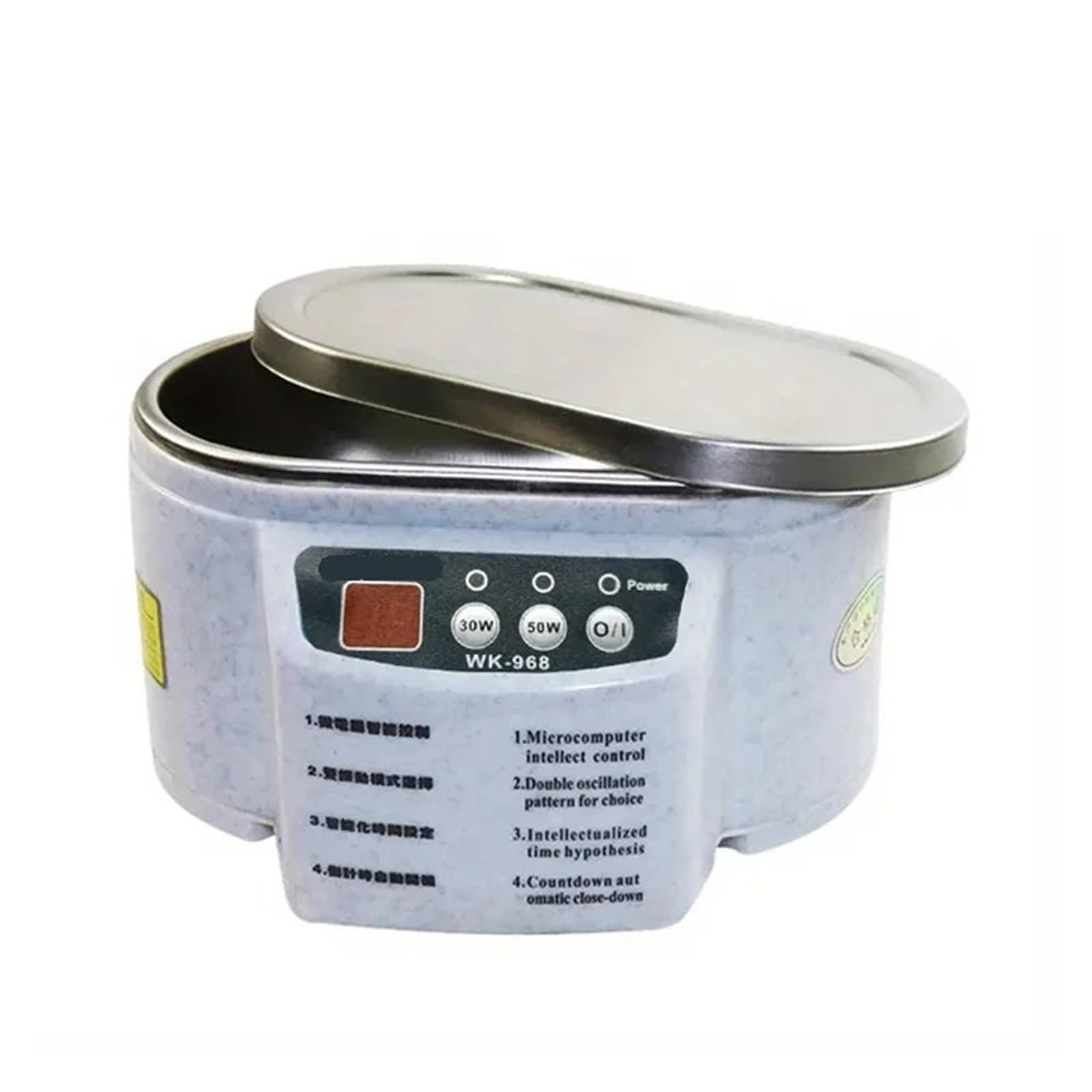 Limpiador ultrasónico 30/50W Baño sonicador 40Kh Desgasificador for Relojes Lentes de Contacto Gafas Dentaduras postizas Dientes Maquillaje eléctrico