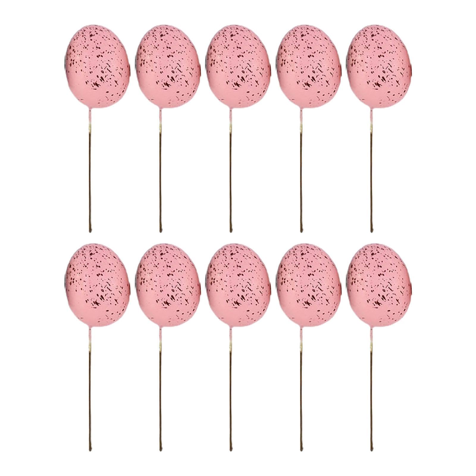NEWFT 20Pcs Easter Foam Eggs Colorful Ornament Art Crafts Supplies for Kindergarten School Students Ornament