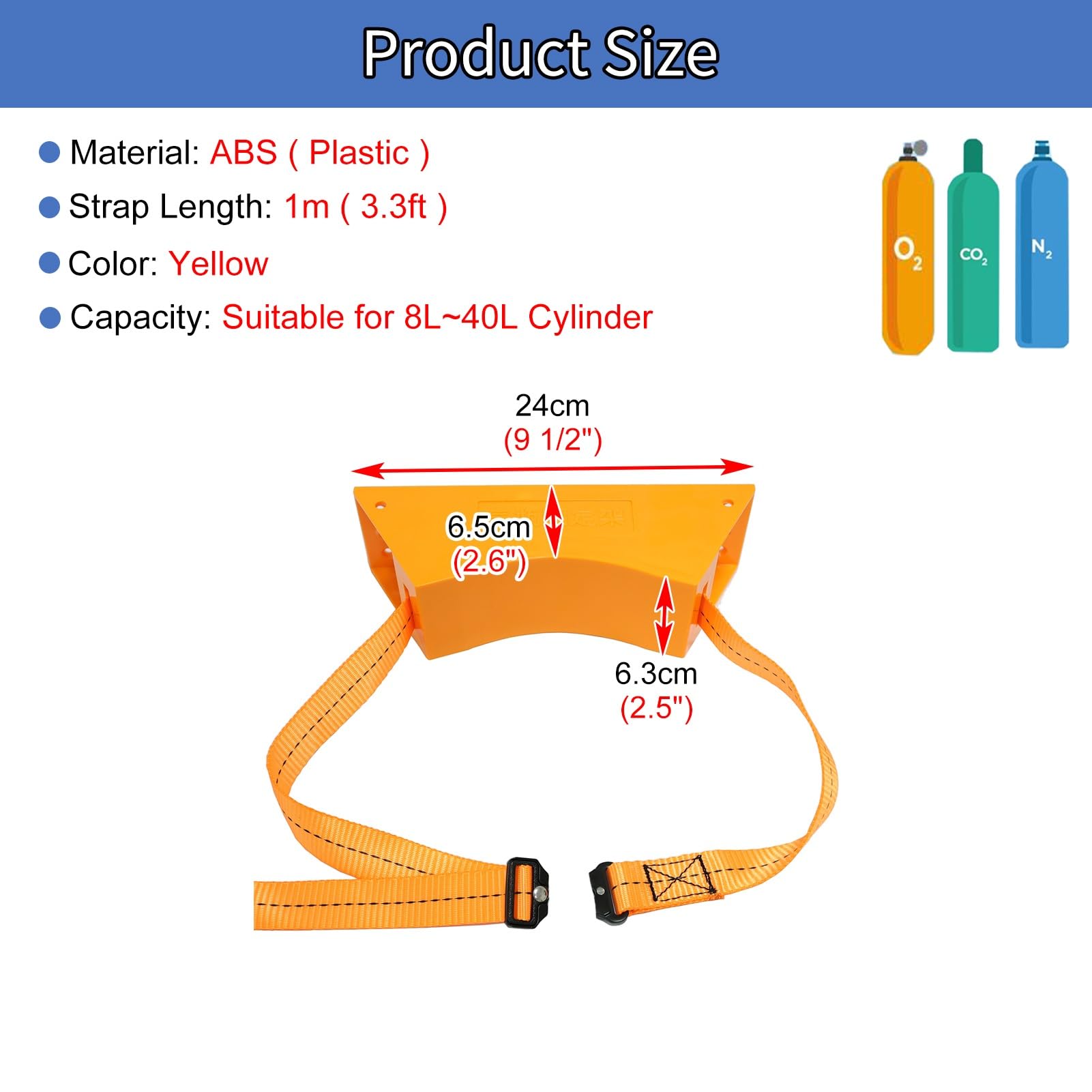 Soportes para Bombonas de Oxígeno Soporte para Tanque de Oxígeno/ Soporte para Botella de Oxígeno, Soporte de Plástico para Tanque de Propano para Montaje en Pared, Soporte para Botella de Oxígeno ABS