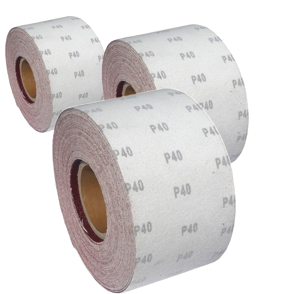 Rotolo di carta vetrata, 25 m, 93 mm x 25 m, grana P40
