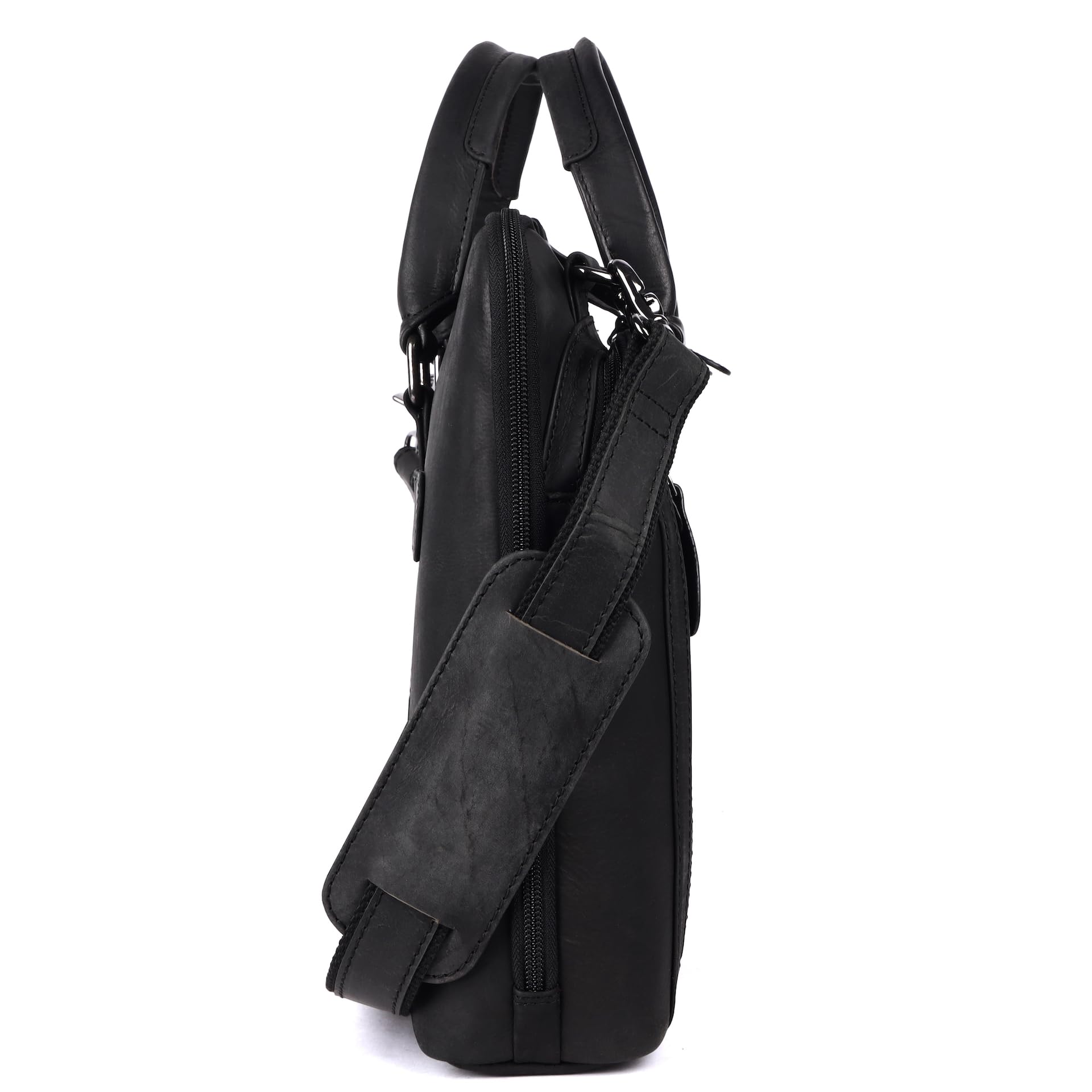 Benthill Laptoptasche Echt-Leder I Leder Umhängetasche für Laptop I Aktentasche für Notebook I Damen und Herren Tasche I Notebooktasche