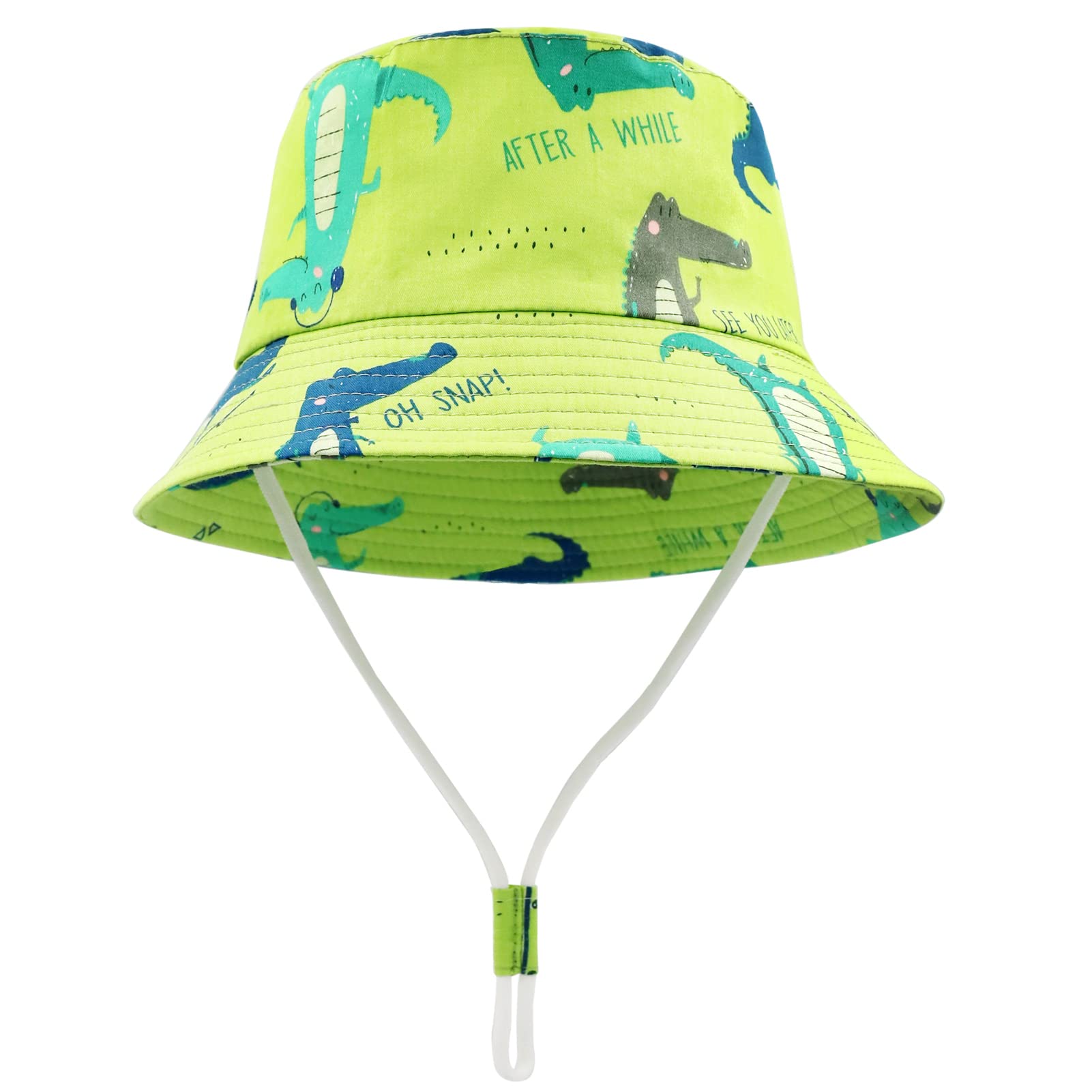 FenFang Sombrero de Sol Verano Bebés, Gorro Pescador Playa Algodón Niñas Niños, Unisexo Sombreros ala Ancha UV Protección Exteriores Viajes 1 2 3 4 Años