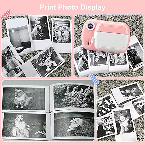 GlobalCrown Thermopapier für Kinder Sofortbildkameras,5 Rollen Nachfülldruckpapier,Thermodruckerpapier weißes Null Tinten Druckpapier,beste Wahl für Sofortdruckkameras (5 Rollen)