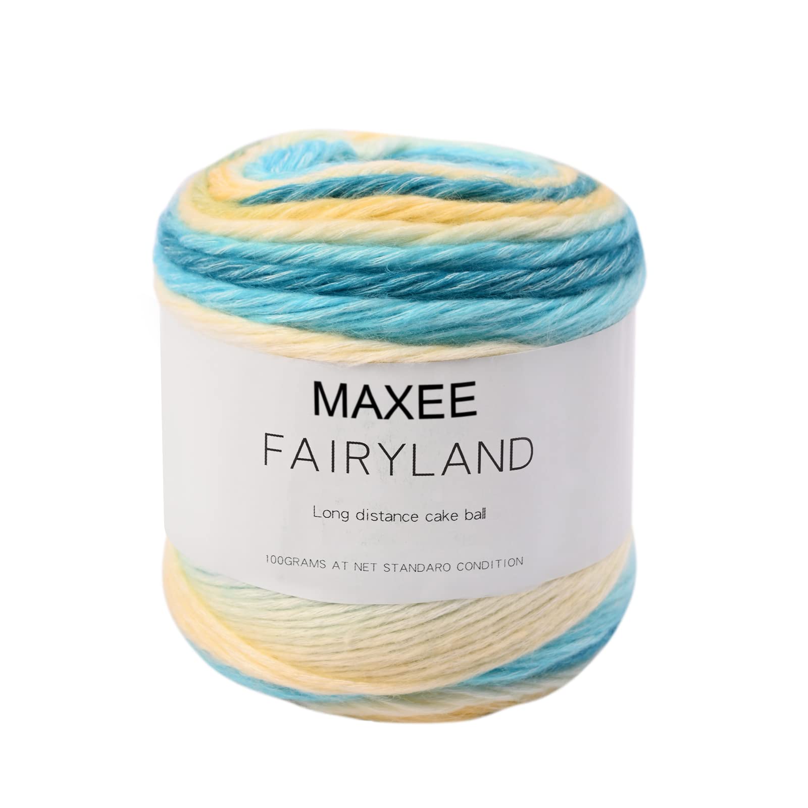 Maxee Farbverlaufsgarn, 100g 250 Meter Cupcake Bobbel, Regenbogenstreifen, Mehrfarbiges Gradient Häkelgarn, Häkeln Baumwoll Strickgarn, zum Pullover, Hüte, Mütze, Schal, Decke