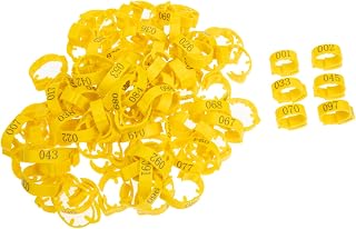 MERRYHAPY 100pcs Chicken Leg Bands Numbers Poultry Identification Bands for Grilled Chicken Quail