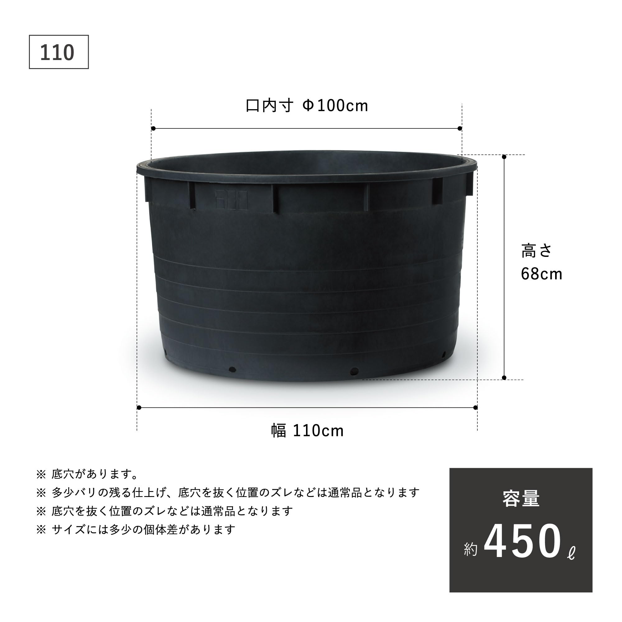Amazon.co.jp: 植木鉢 大型 ナーセリーポット 特大 ブラック 110 : DIY