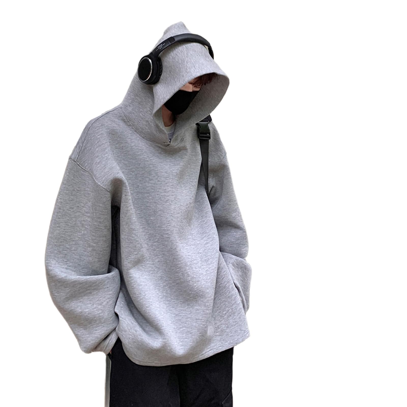 Moda Clásica Sudaderas con Capucha Sólidas Sudaderas con Capucha Primavera Otoño Calle Alta Hip Hop Suelta De Gran Tamaño Unisex Sudadera con Capucha Streetwear Jersey Top