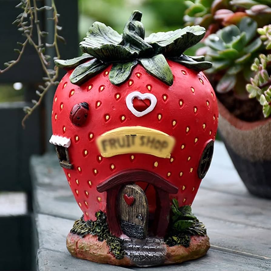 Amazon.co.jp: 屋外の彫像、芝生の彫刻、創造的なイチゴ