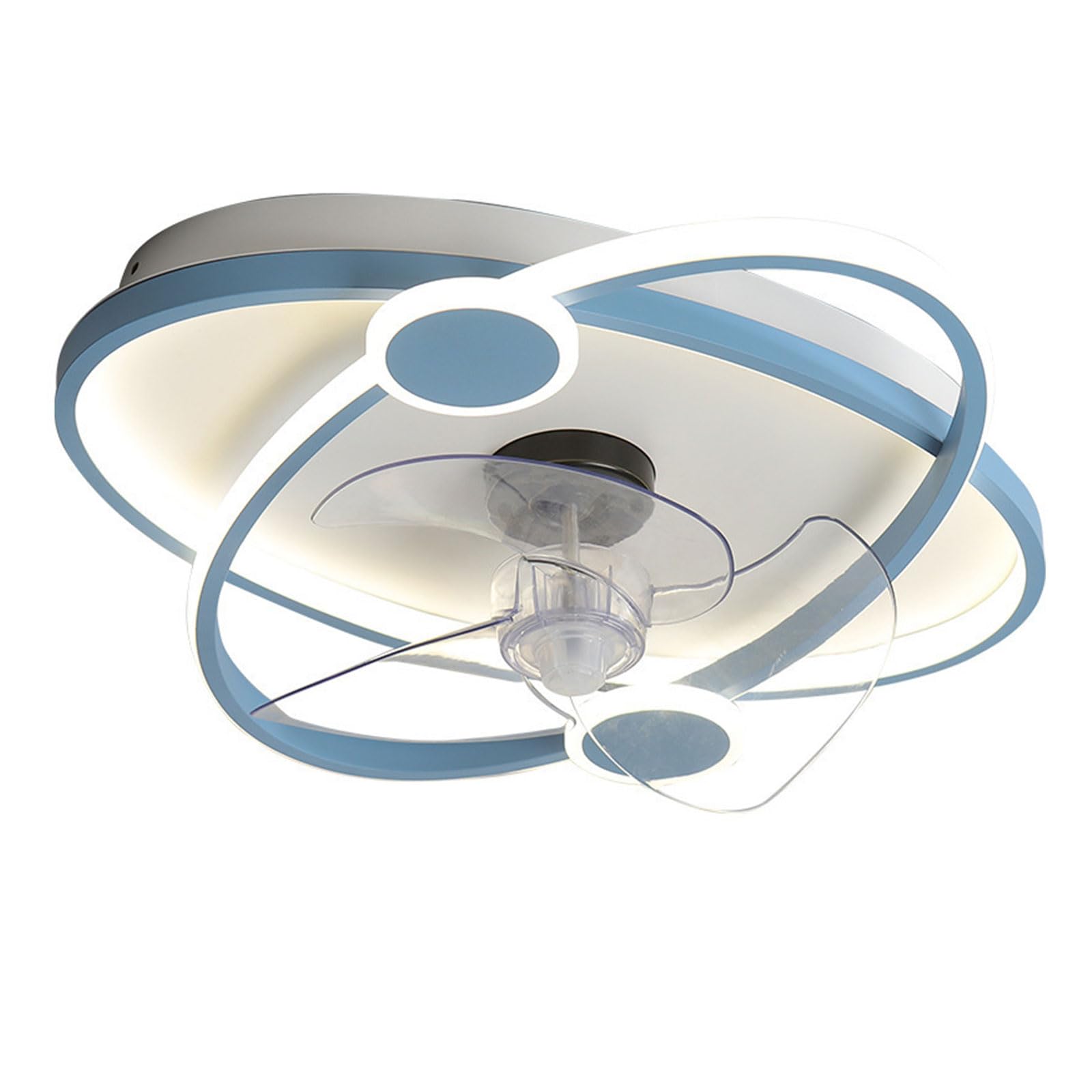 HXYSXHJUO Remote Ceiling Fans with Light Creative Kids Room Bedroom Mute Fan 64W LED Dimmable Colse to Lighting 3 Speeds