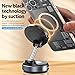 RUNNINGMT Wireless Charger Car Phone Holder for Magsafe,360°Adjustable Suction Cup Phone Mount for Car Dashboard/Windshield, Compatible with iPhone 17/16/15/14/13/12 Series (Black)