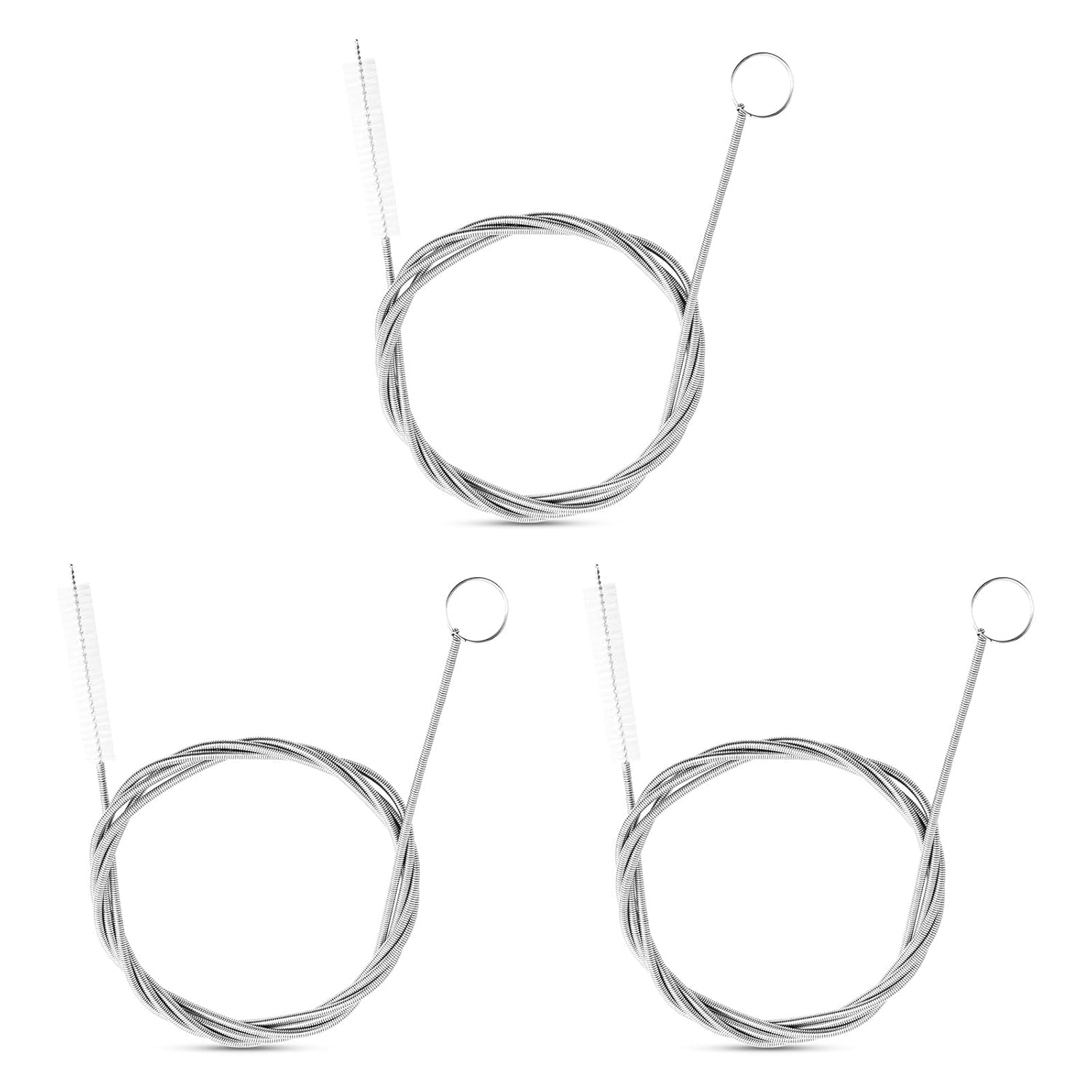3PCS 61inch Long Flexible Drain Brush, Auto Sunroof Flexible Cleaning Tool Nylon Spring Brush, Pipe Cleaners, Long Handle air Gap Cleaning Tool, Extra LARGE Pipe Cleaners-image-45