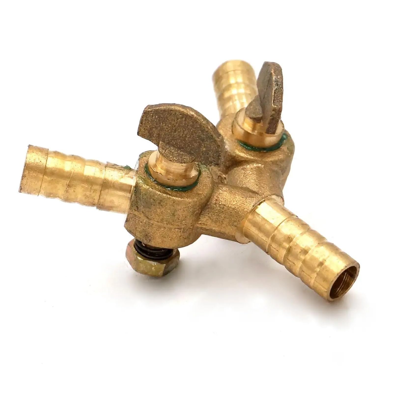 AARTERZZA 8mm Hose Barbed Y 3 Ways Brass Shut Off Valve Gas Valve for Fuel Air Gas