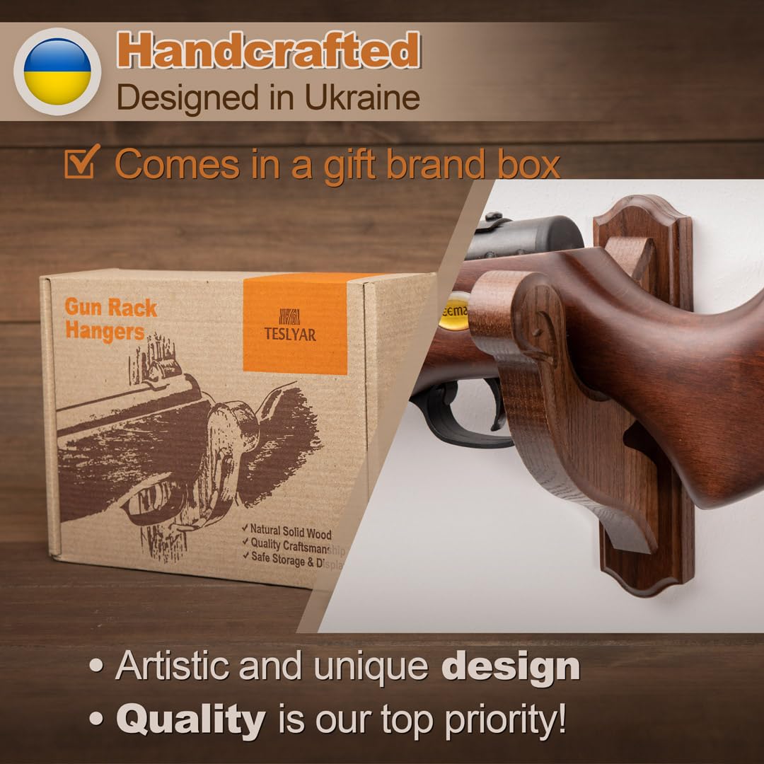 HOUSON 2PCS Waffen Rack Wandhalterung, Faltbar Gewehr Aufhänger Shotgun Haken für Gewehre HOUSON 2PCS Waffen Rack Wandhalterung, Faltbar Gewehr Aufhänger Shotgun Haken für Gewehre