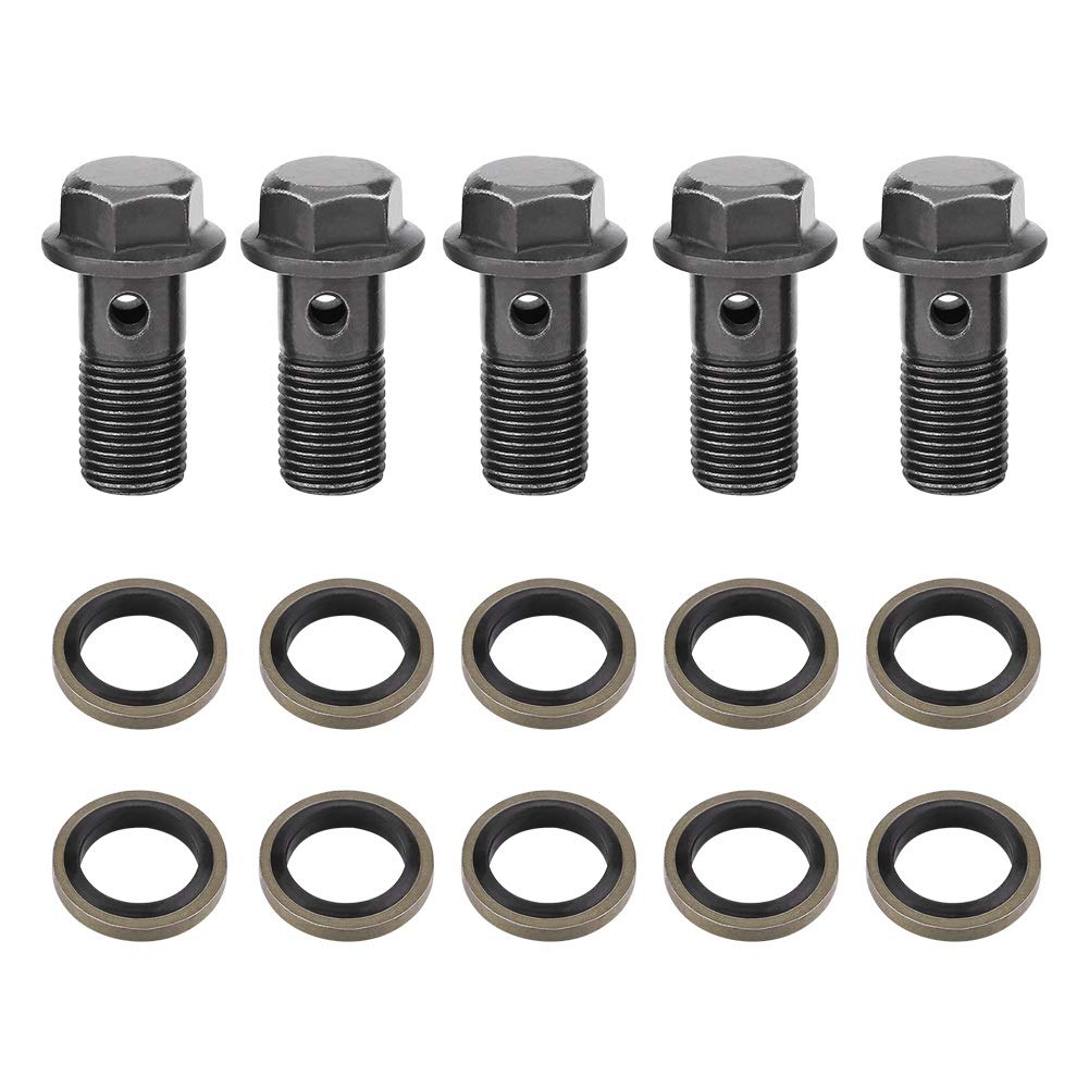 Buy Brake Banjo Bolt BiuZi 5pcs Motorcycle Banjo Bolts Washers Brake