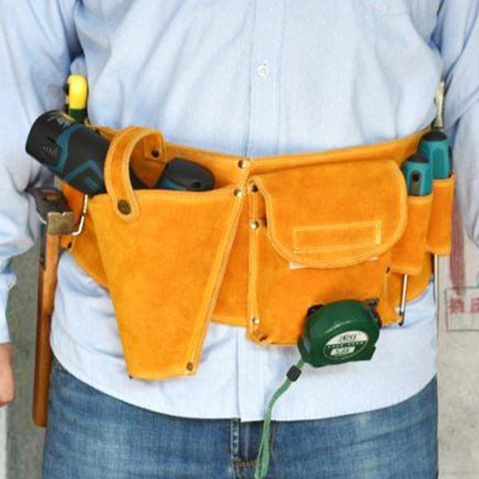 Multifunzione Kit Riparazione Per Strumenti Hardware Organizzatore Per Elettricisti Custodia in Pelle Mucca Per Lavoratori Pratico Contenitore Per Hardware in Pelle Mucca