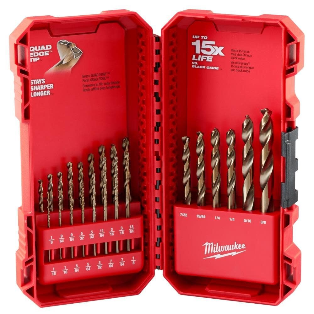 Milwaukee Electric - 23 PC RED Helix Cobalt Drill BIT Set - Amazon.com