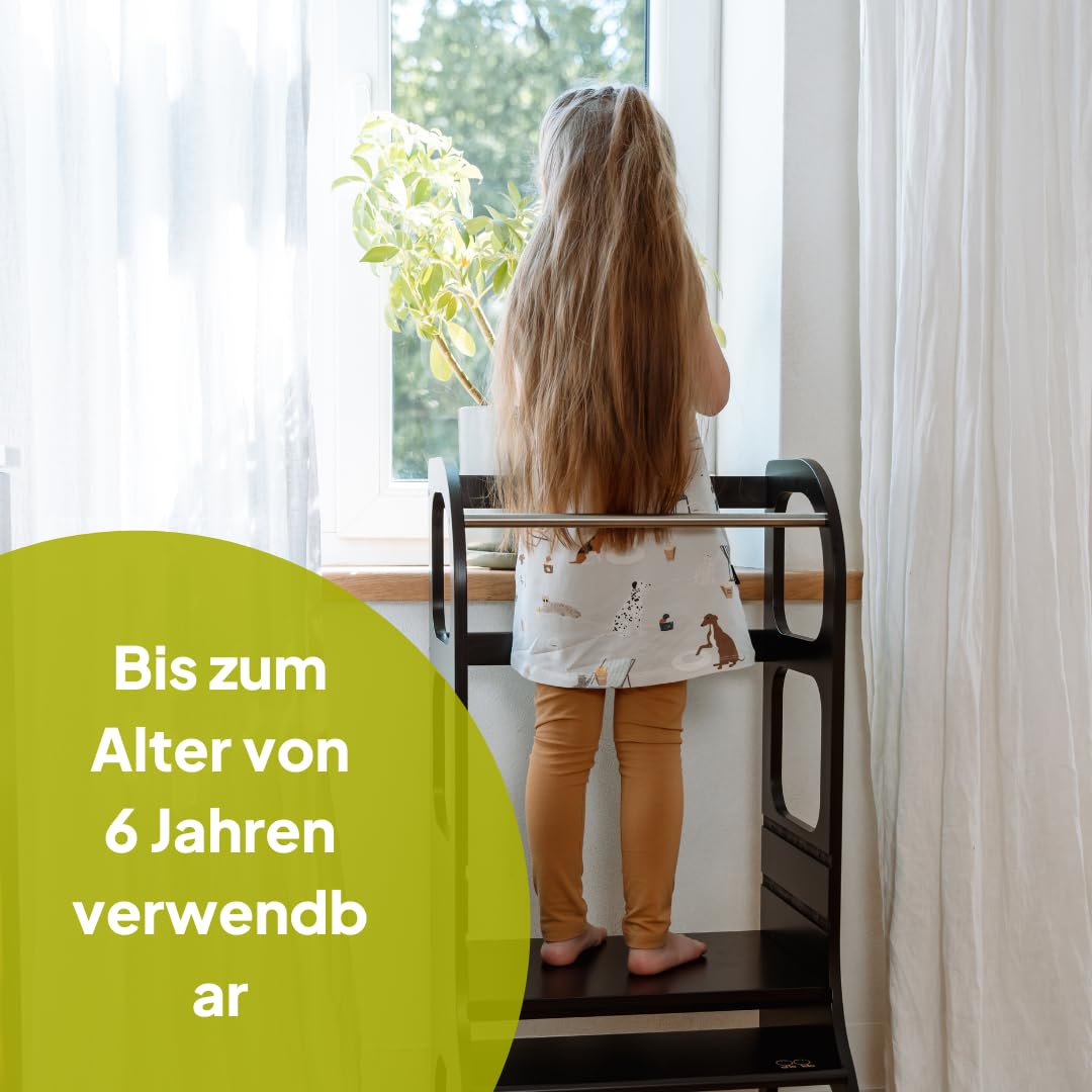 Step UP • Höhenverstellbarer Montessori Lernturm (Hölzern)