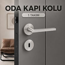1 Tak m Hira Hayal Saten Nikel Renk Yuvarlak Rozetli Oda Kap  Kolu Modern  k   Kap  Kolu