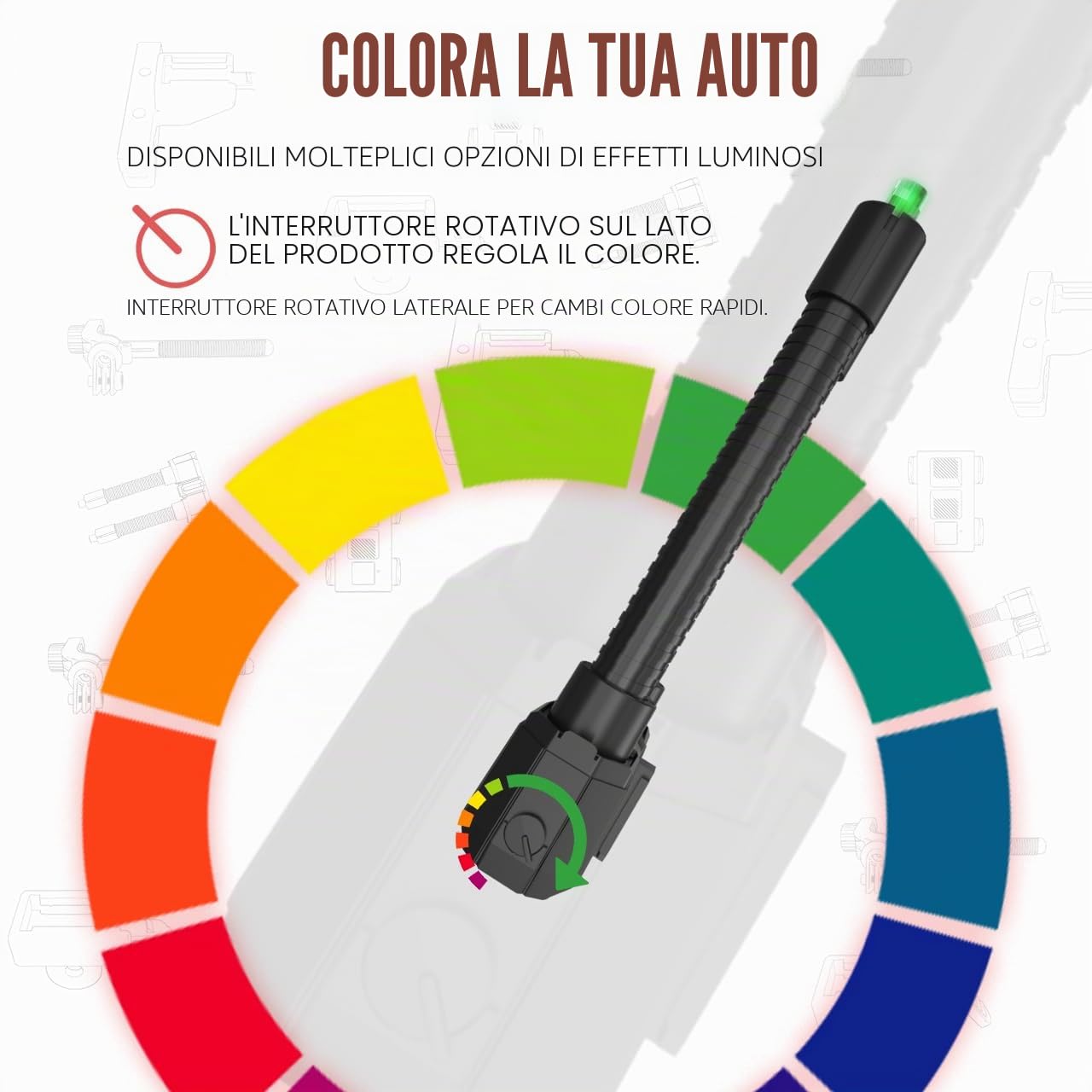 Luce Posteriore Della Bicicletta Intelligente, Luce Della Bicicletta con Luminosità Regolabile, Rilevamento Freno, Illuminazione Posteriore per Sicurezza Notturna