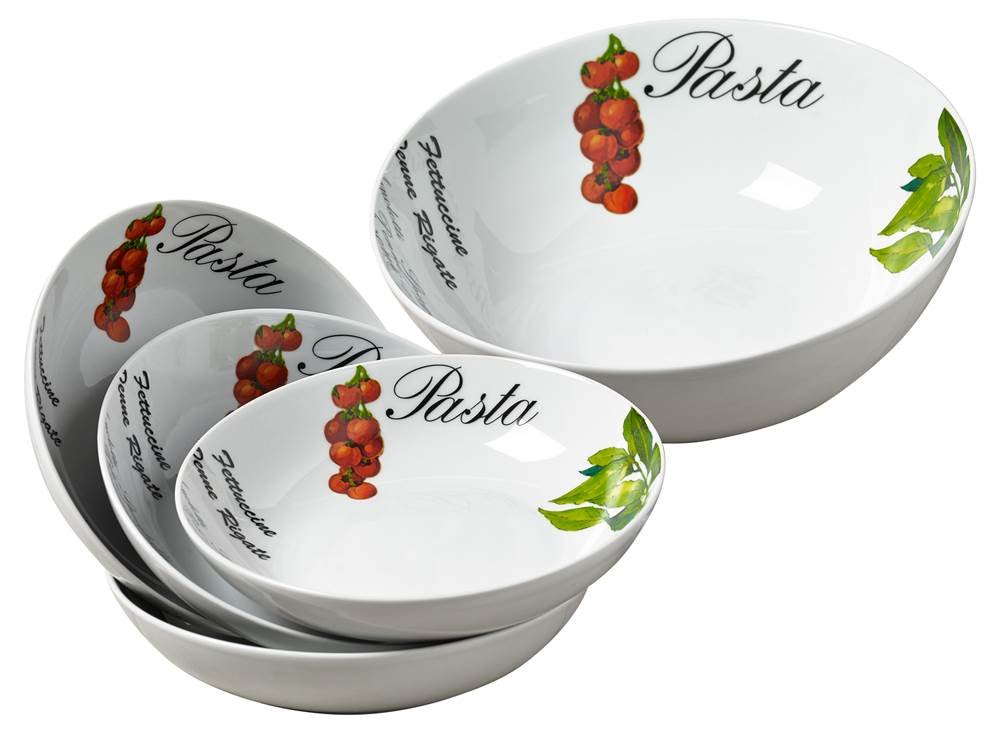 Italian Gourmet 5 Piece Serving Bowl Set