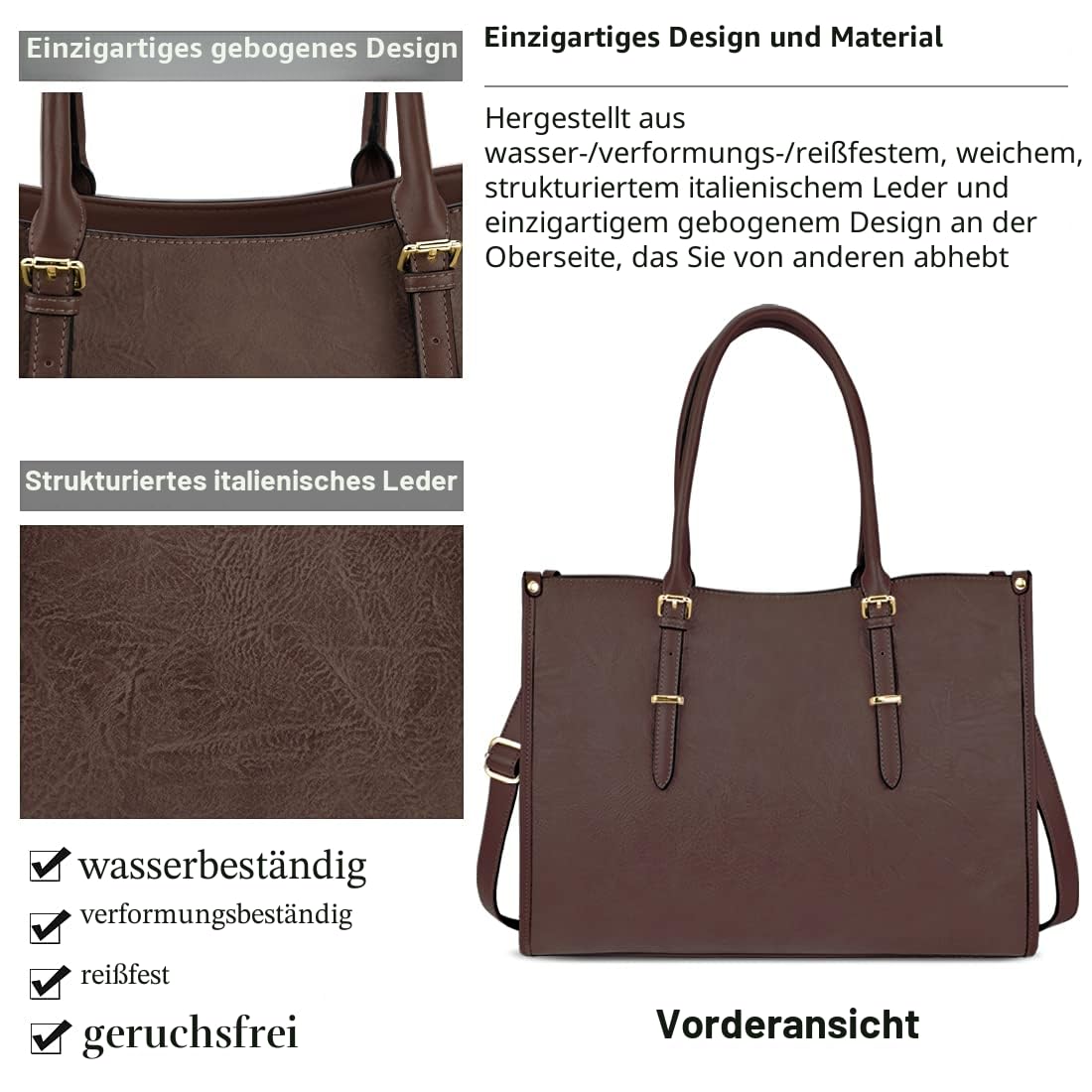 NUBILY Handtasche Damen Shopper Damen Groß Laptoptasche 15.6 Zoll