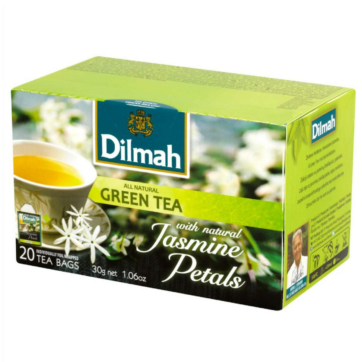 Dilmah Green Tea with Natural Jasmine Petals 20 Tea Bags Dilmah Ceylon Green Tea Box All