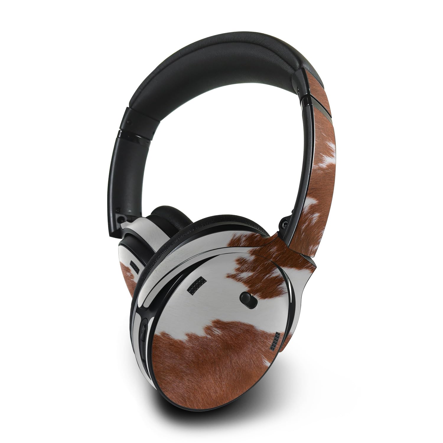 MightySkins Skin Compatible with Bose QuietComfort 45 Headphones - Cow Hide | Protective, Durable, and Unique Vinyl Decal wrap Cover | Easy to Apply, Remove, and Change Styles | Made in The USA