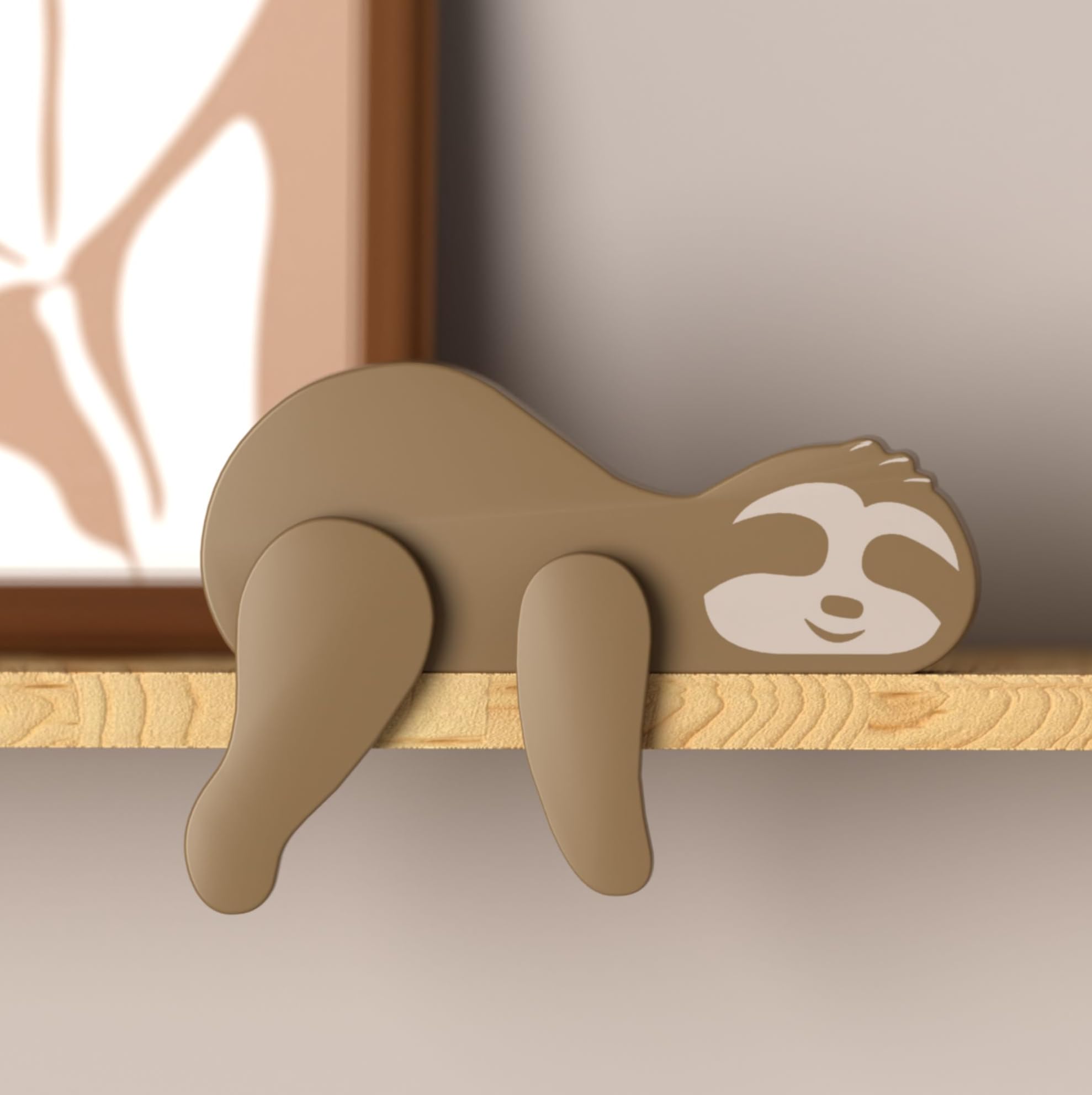 Putska Men's Sloth Woodland Nursery Decor - Wooden Animal For Baby Boy Nursery Decor, Forest Decoration For Room, Shelf, Bedroom (Sloth)