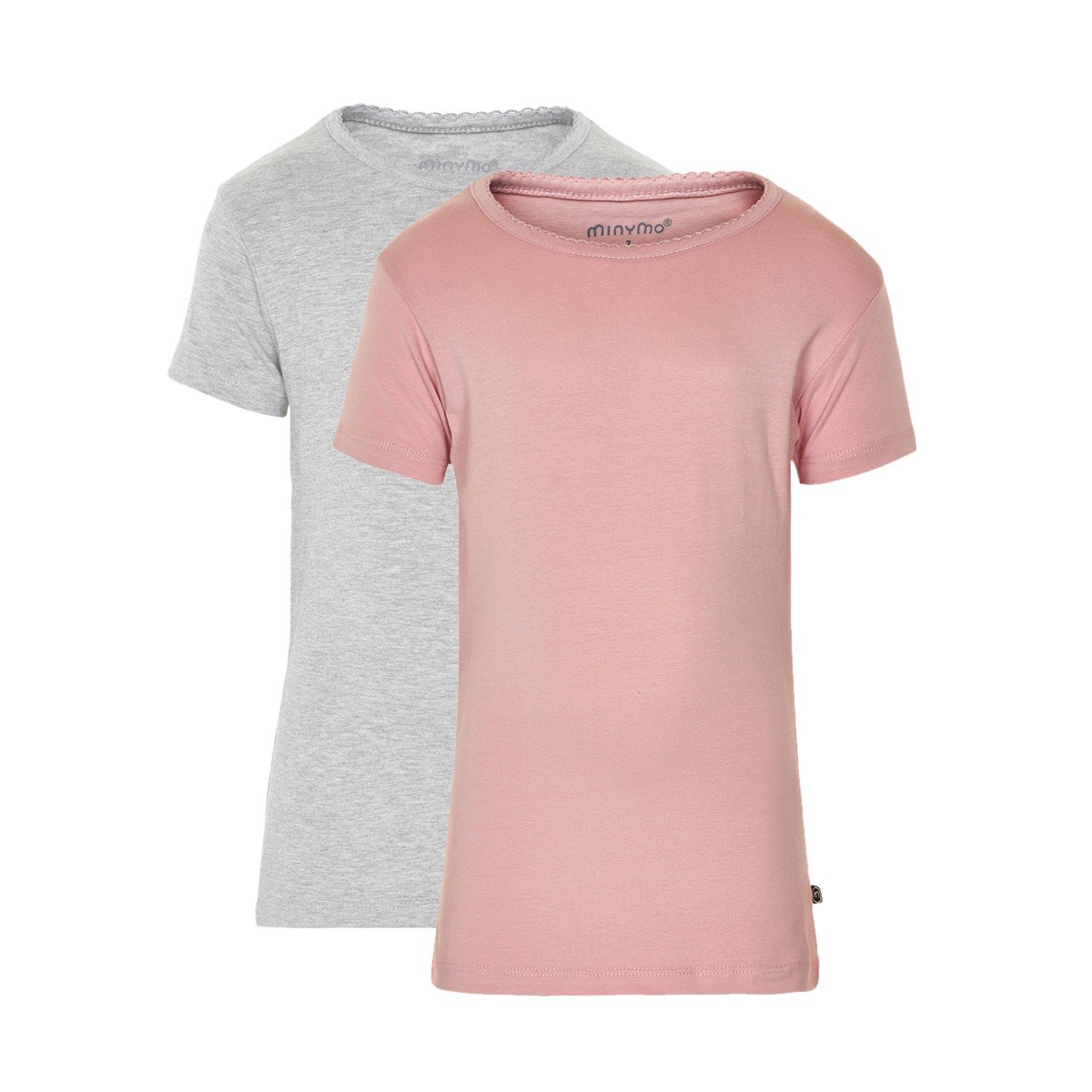 MINYMO Mädchen Basic 33 -T-Shirt Ss (2-Pack) T-Shirt (2er Pack)