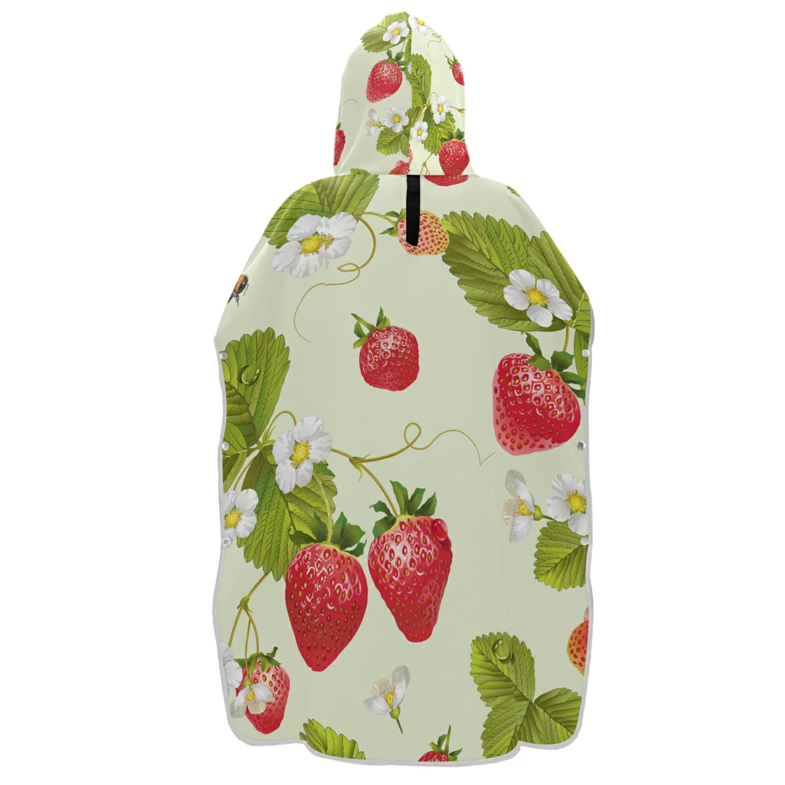 Rot Surf-Poncho mit grünen Blättern mit weißen Blumen in Hellgrün für Erwachsene mit Kapuze und Tasche, schnelltrocknend, Mikrofaser-Handtuch für Bad, Strand im Freien
