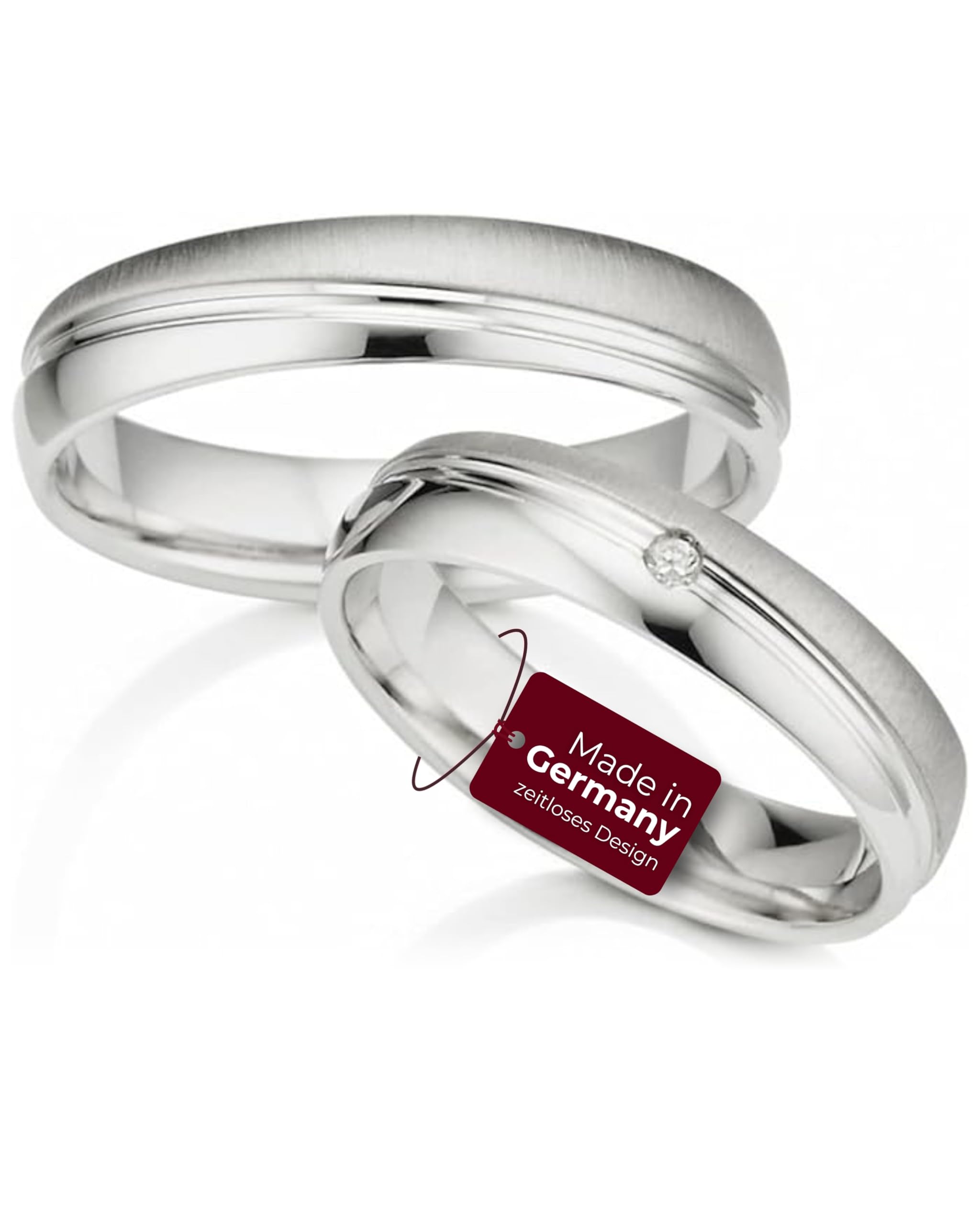 123traumringe Eheringe in 925 Silber I Partnerringe mit Etui & Gravur I Gravierbare Silberringe mit wählbarer Ringgröße 50-70 mm I Hochwertige Verlobungsringe in 4,5 mm Breite & 1,5 mm Stärke I S73