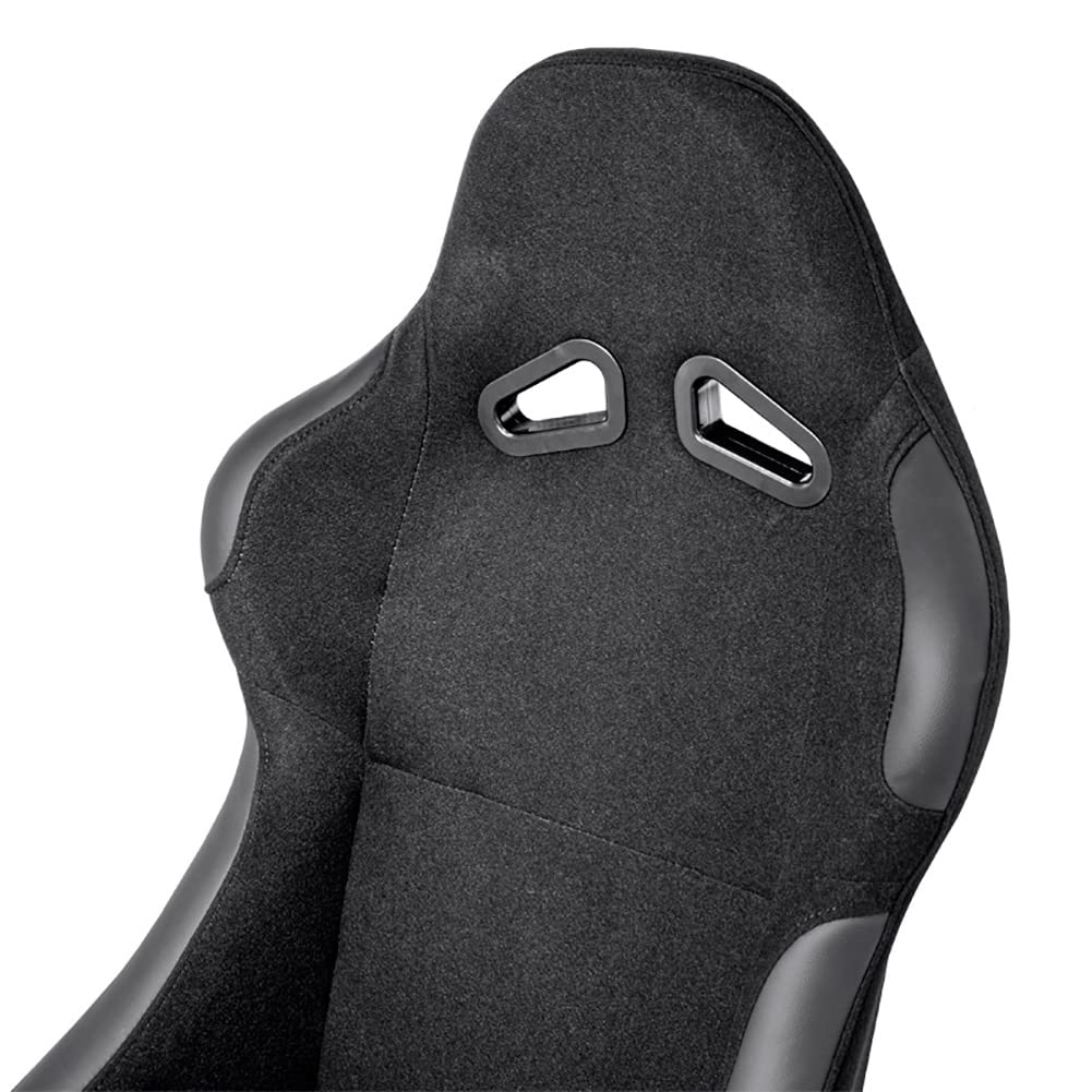 Sedile Sportivo 'BW' - Nero - Schienale Fisso - incl. Slitte