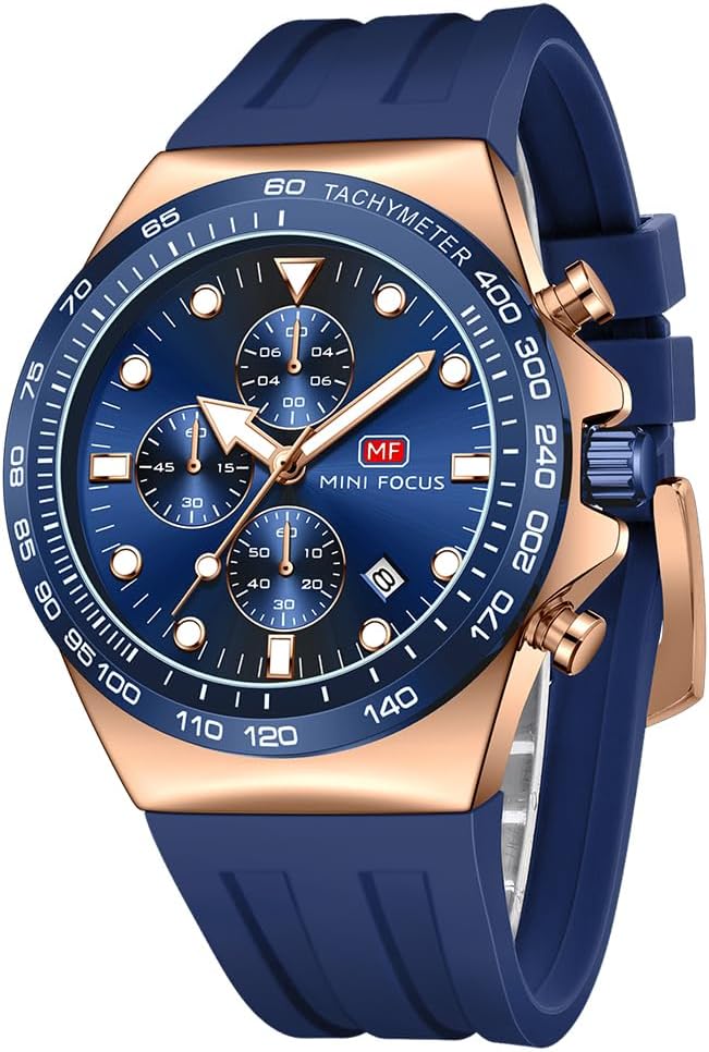 AIMES Watch for Men Sport Military Waterproof Chronograph Mens Watches Analog Quartz Big Face Classic Stylish Fashion Casual Designer Business Work Wrist Watch Elegant Gift for Men