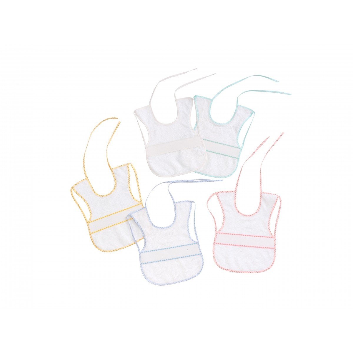 Interbaby 00041 – Pack of 12 Bibs Cross Stitch 25 x 35 cm Unisex