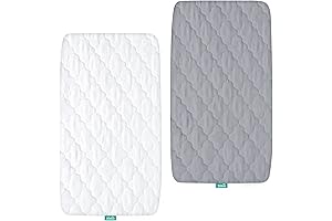 Ultra Soft Waterproof Breathable Bassinet Protector - 2 Pack Quilted Mattress Pad Cover