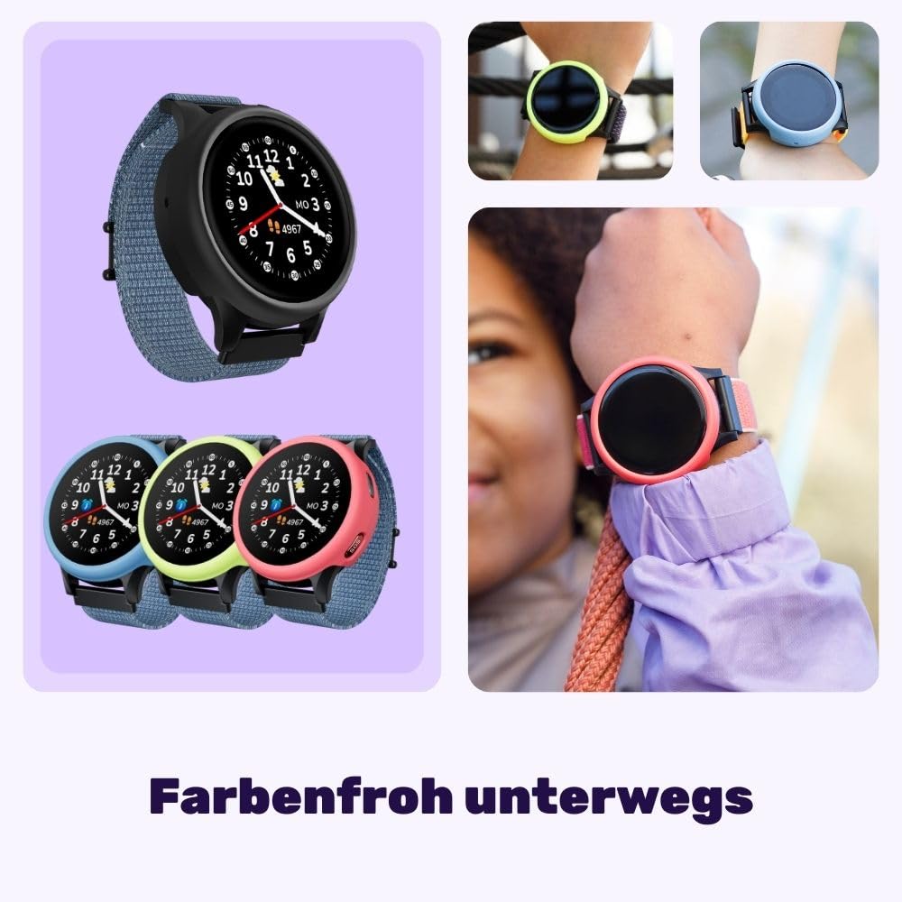 ANIO Protector Case 6 Kinderuhr, Schutzhülle & Schutzfolie, Lemon Neon | Displayschutz vor Kratzern, Stößen & Beschädigungen, Kinderleichte Montage, Volle Touchscreen-Funktionalität