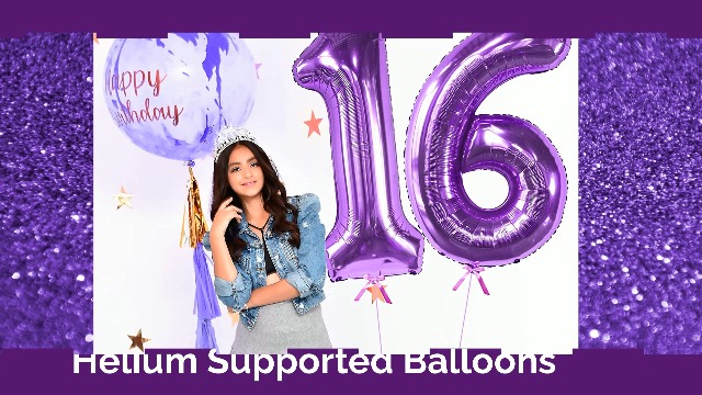 Amazon.com: KatchOn, Purple 16 Balloons Number - Giant, 40 Inch