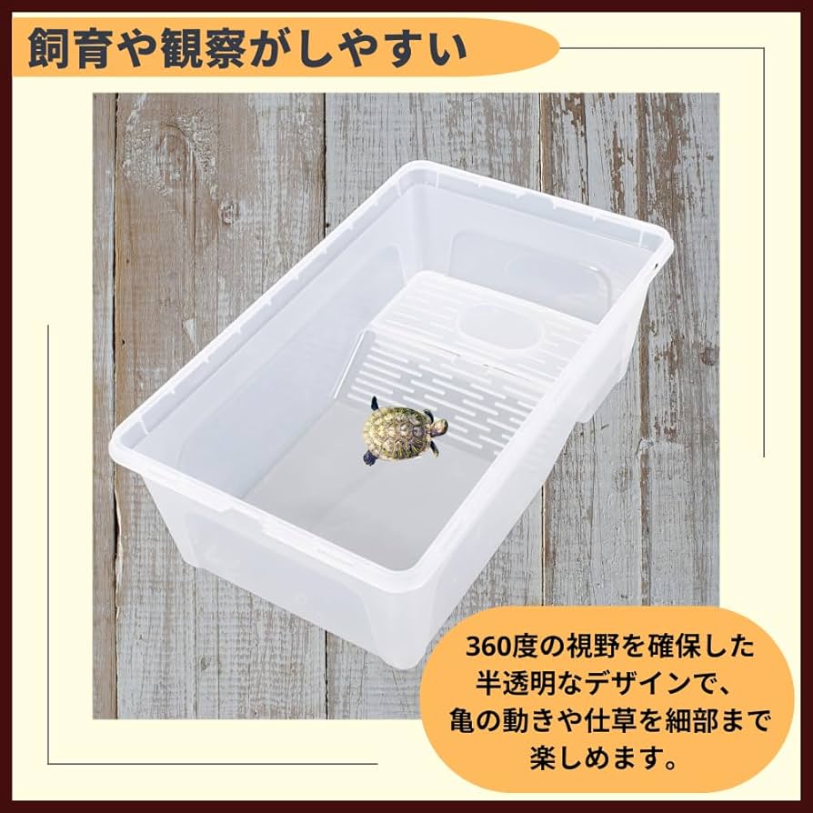 Amazon | ideamall 亀 水槽 カメ 亀の水槽 タートルボックス