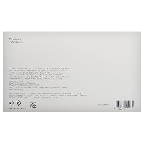 Miniatura 2 de Maison Francis Kurkdjian Baccarat Rouge 540 Travel Set Eau de Parfum Plus Gold Globe Trotter Case, 6 unidades