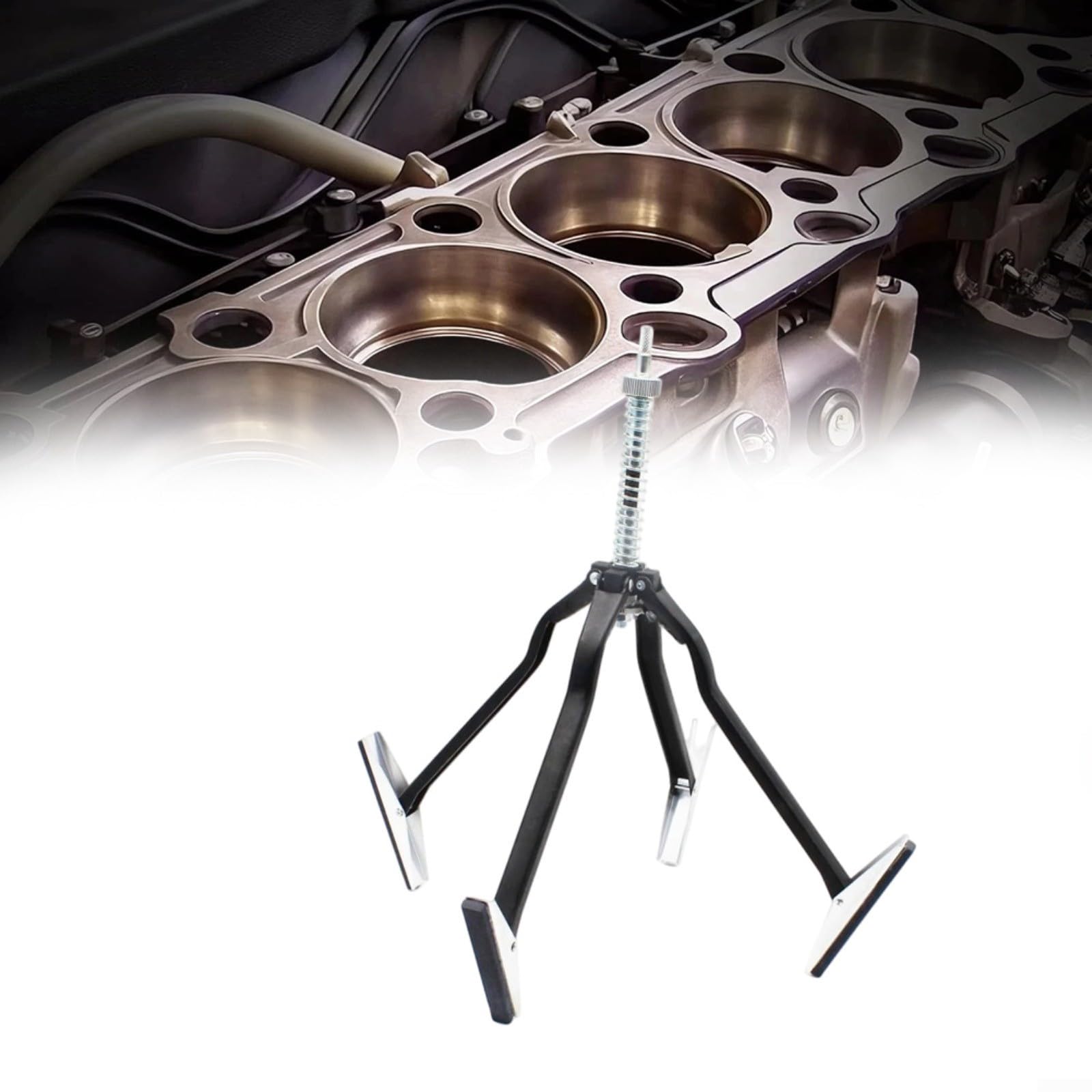 Schleifstein mit 4 Backen, Zylinderbohrung, verstellbar, 89–300 mm, Metall, Honwerkzeug für elektrische Bohrmaschinen, Motorwartung und Automobilwerkstatt (89–300 mm)