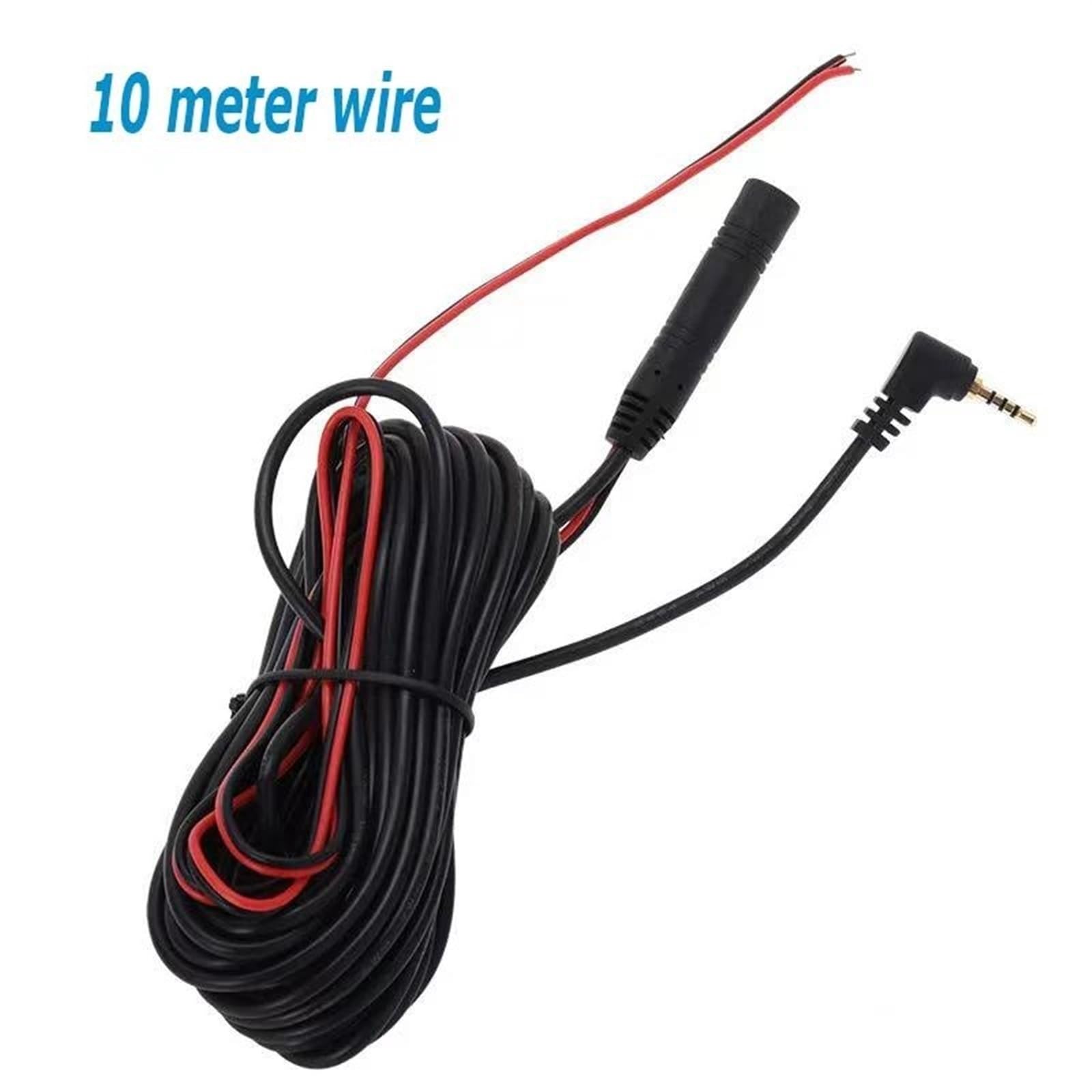 Cámara de Respaldo para automóvil Cable de extensión Auxiliar de 2,5mm, 6M/10M, grabadora de 5 Pines, cámara de Respaldo de visión Trasera de Coche, Filtro de cámara de Coche para Marcha atrás(B)