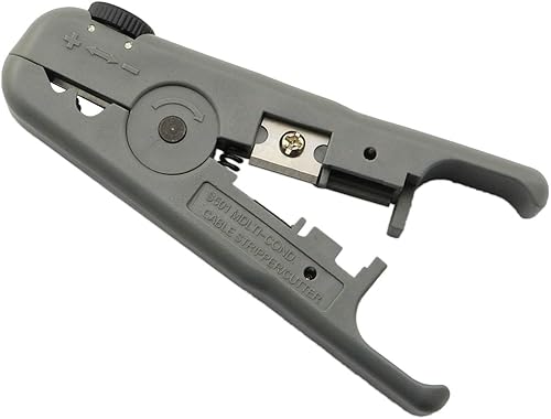 ZRM&E Pelacables coaxiales Pelacables Rotatorio Pelacables Manual 7.087x2.205 in para todo tipo de línea telefónica y cable de red