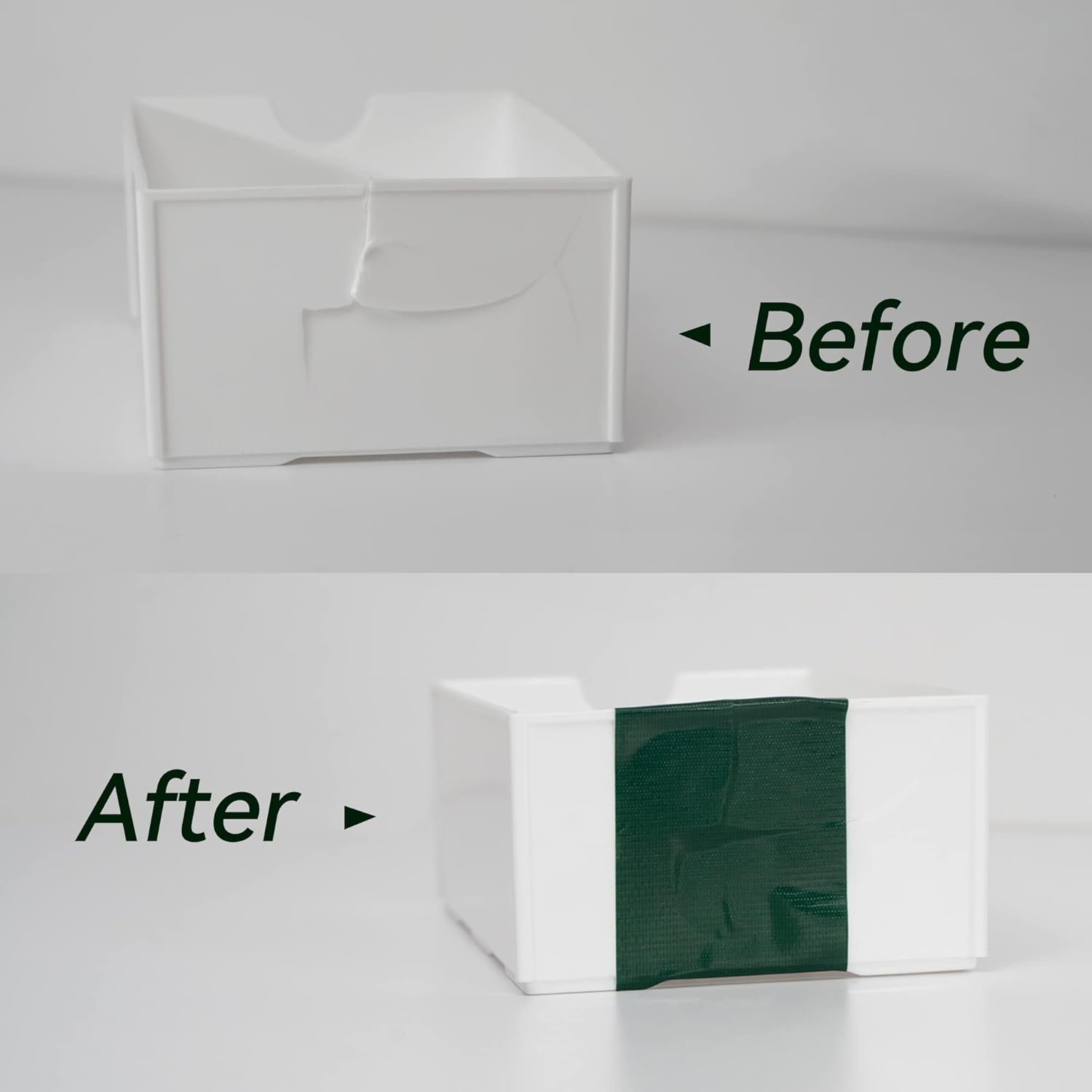 Dark Green Duct Tape- 2 inches x 10 Yards, Waterproof & All-Weather, No Residue, UV Resistant, Heavy Duty for Car, Home & Outdoor Repairs, 1 Roll