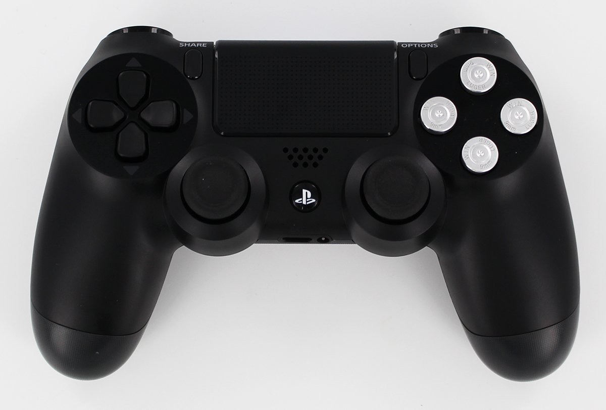 Playstation 4 Custom Controller Silver BULLETS