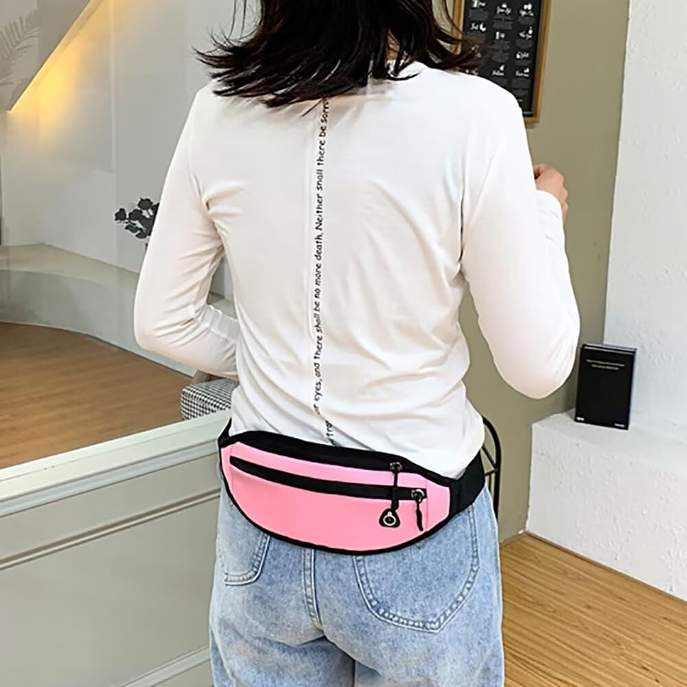 Riñonera para mujeres y hombres, ligera, de viaje, para dinero, cartera de viaje, impermeable, soporte para teléfono, Amarillo