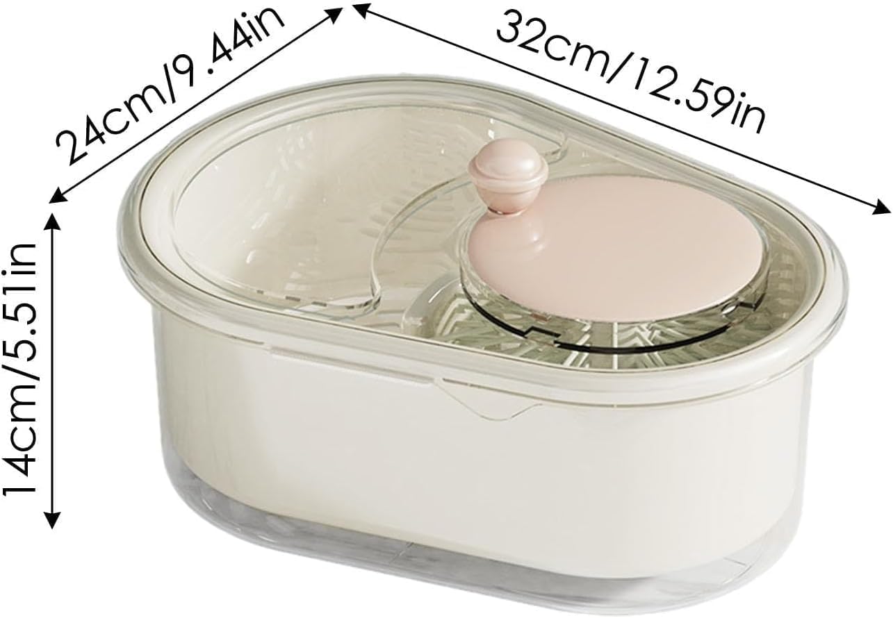Centrifugador de lechuga, lavadora de verduras, secadora de frutas y verduras con escurridor para un lavado y secado eficientes, herramienta de cocina compacta para preparación de productos frescos