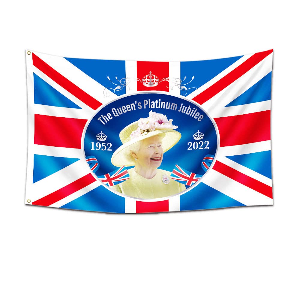 Buy 5ftx3ft Queens Jubilee 2022 s, Platinum Queens Jubilee Decorations