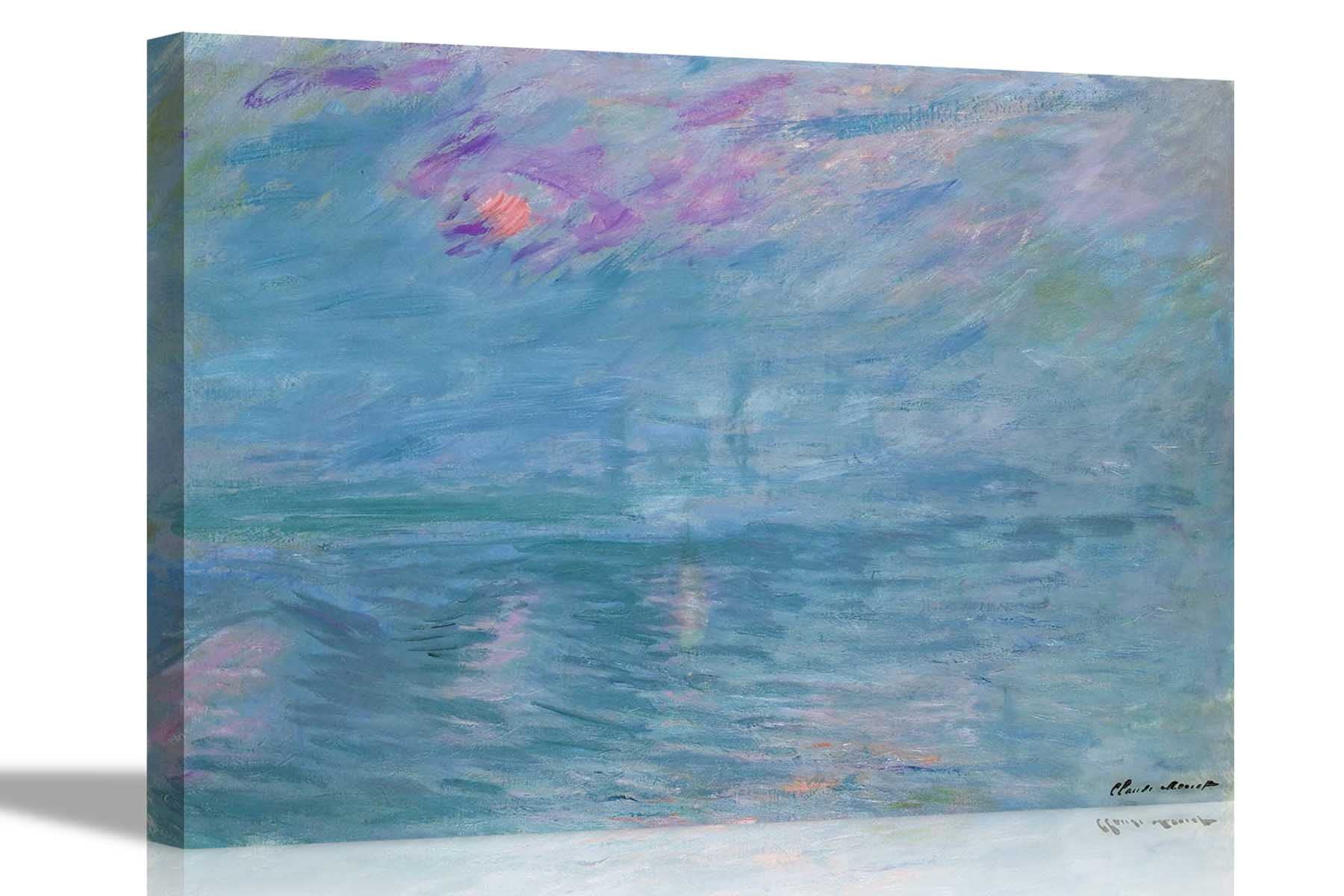 Artley Prints Waterloo Bridge 2 Waterloo Bridge Version 2 By Claude Monet Canvas Pictures Framed Prints Wall Art Framed Hanging Artwork 86 X 61Cm (34 X 24 Inches)